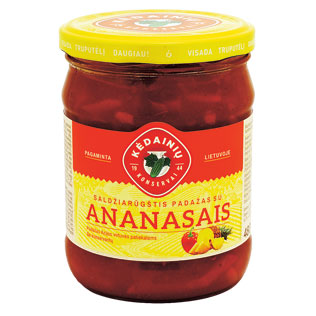 Kėdainių Konservų saldžiar.padažas su ananasais ir bambukų ūgliais, 480 g