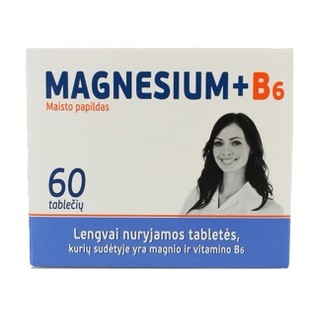 Maisto papildas MAGNEZIUM+B6, 60 tabl./pak.