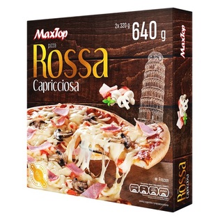 Šaldyta pica ROSSA CAPRICCIOSA MAX TOP, 2 x 320 g/pak.