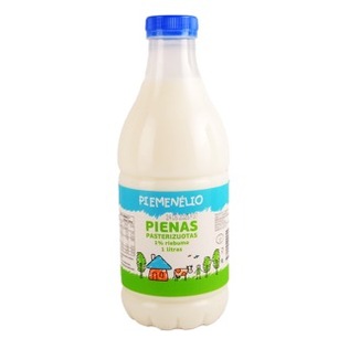 PIEMENĖLIO pienas, 1% rieb., 1 l, butelis