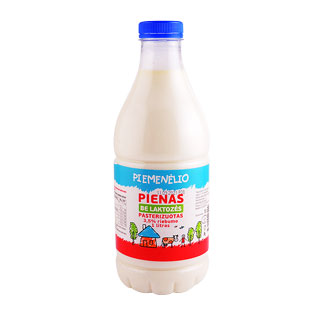 PIEMENĖLIO pienas be laktozės, 3,5% rieb., 1 l