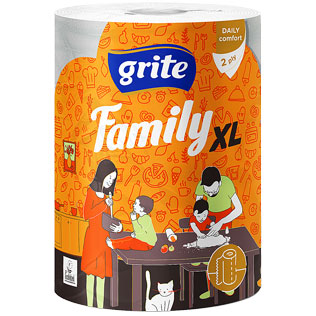 Popieriniai rankšluosčiai GRITE FAMILY XL, 2 sl., 1 vnt.