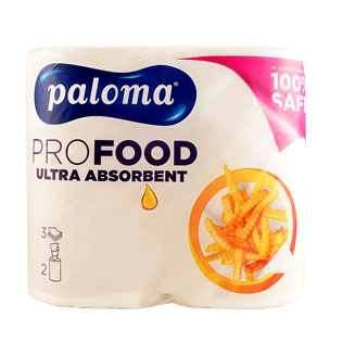 Popieriniai rankšluosčiai PALOMA PROFOOD, 3 sl., 2 vnt./pak.,