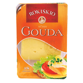 ROKIŠKIO sūris riekutėmis GOUDA, 150 g