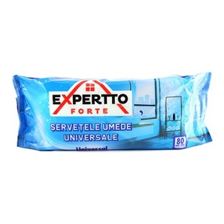Drėgnos servetėlės EXPERTTO FORTE UNIVERSALIOS, 80 vnt./pak.