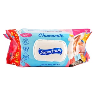 Drėgnos servetėlės SUPERFRESH, 120 vnt./pak.