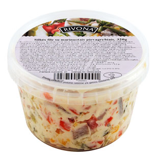 Silkių filė su marinuotais pievagrybiais RIVONA, 320 g