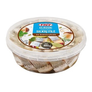 Silkių filė gabaliukai su baravykais VIČI CLASSIC, 480 g
