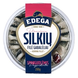 Silkių filė gabalėliai su spanguolėmis EDEGA PREMIUM, 200 g