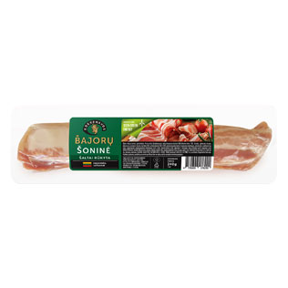 BAJORŲ šaltai rūkyta šoninė griežinėliais vakuume, 240 g