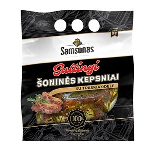 SAMSONO atš. kiaulienos šoninės kepsniai žolel. marinate, 600 g