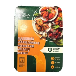 Marinuota viščiukų sparnelių vidurinė dalis MĖLYNIŲ MARINATE, 1 kg