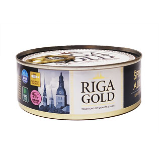 Šprotai su aliej. RIGA GOLD, 240 g