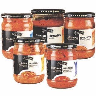 Konservuotoms sriuboms RIVONA (13 rūšių), 480 g