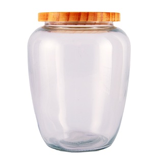 Stiklinis indas su mediniu dangteliu, art. DPC416G-1, 2200 ml, 1 vnt.