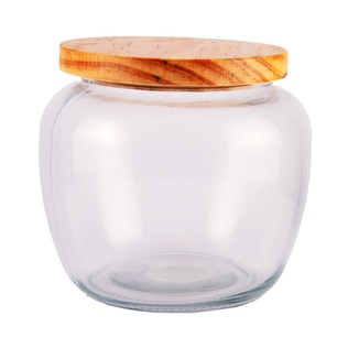 Stiklinis indas su mediniu dangteliu, art. DPC416G-2, 1400 ml, 1 vnt.