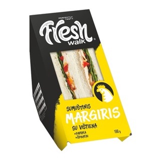 Sumuštinis FRESH WALK MARGIRIS su višt. ir paprik., 160 g