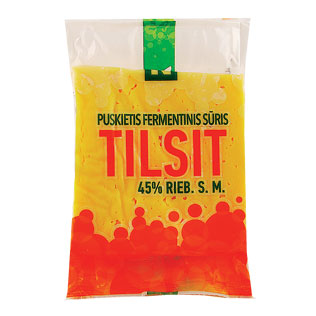 Puskietis fermentinis sūris N TILSIT, 45% rieb. s. m., 350 g