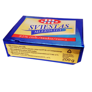 Sviestas MLEKOVITA, 82% rieb.,  200 g