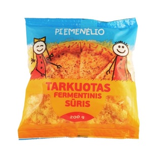 PIEMENĖLIO fermentinis tarkuotas sūris, 45% rieb., s. m., 200 g
