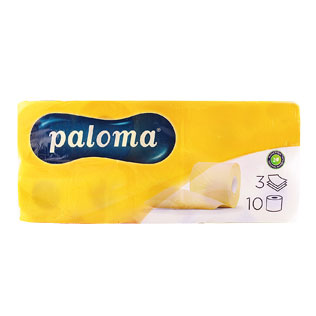 Tualetinis popierius PALOMA CLASSIC WHITE, 3 sl., 10 vnt./pak.