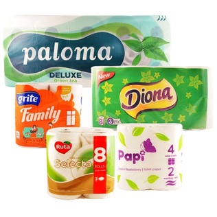 Tualetiniam popieriui (įv. rūšių)