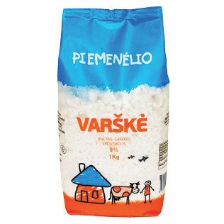 PIEMENĖLIO biri varškė, 9% rieb., 1 kg