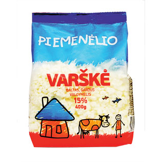 PIEMENĖLIO varškė 15% rieb., 400 g