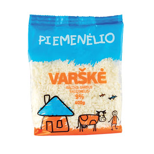 PIEMENĖLIO biri varškė, 9% rieb., 400 g