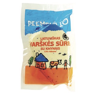 PIEMENĖLIO LIETUVIŠKAS varškės sūris su kmynais, 13% rieb., 1 kg