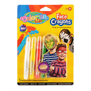 Veido kreidutės COLORINO KIDS, 5 spalvos/pak.