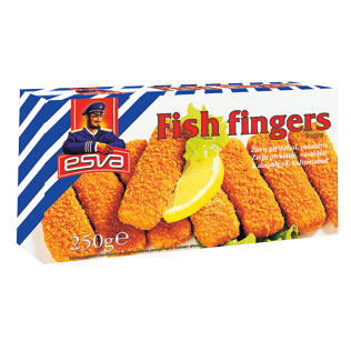 Šaldyti žuvies piršteliai ESVA, 250 g